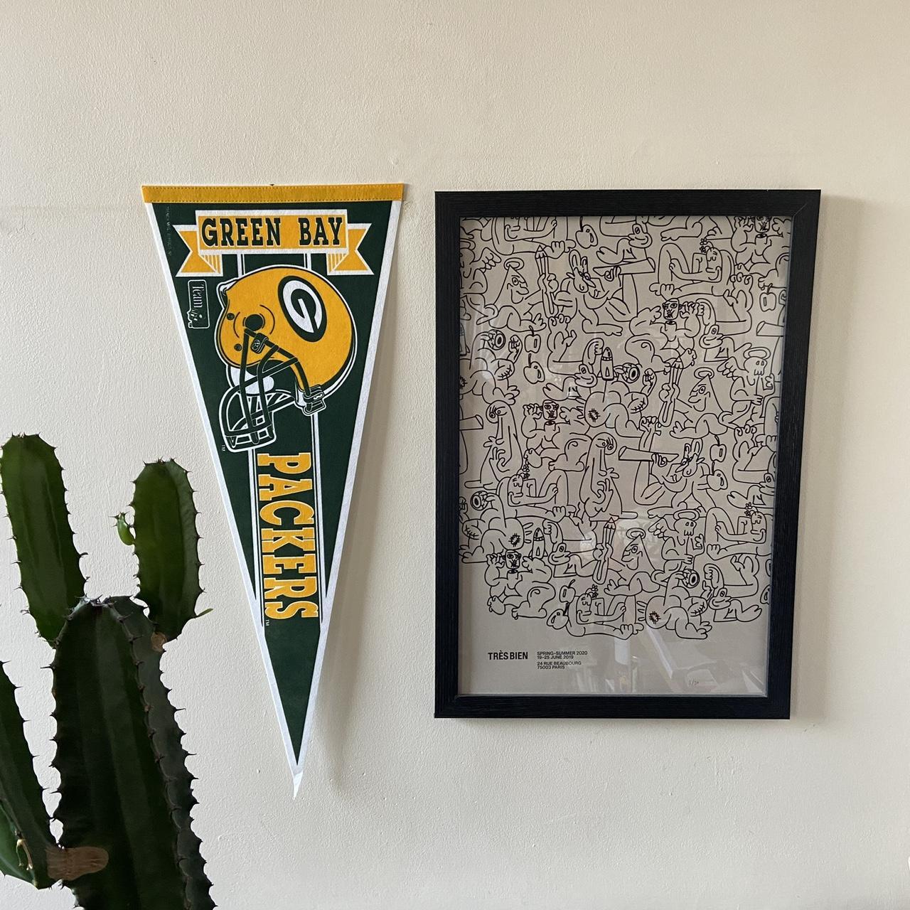 Vintage 90s USA Green Bay Packers NFL American Football felt pennant