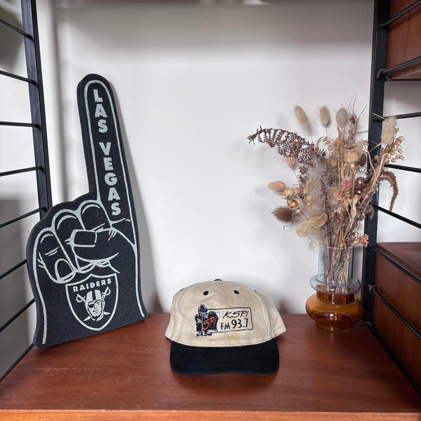 Vintage 90s USA KSPI the spy radio station Oklahoma graphic cap