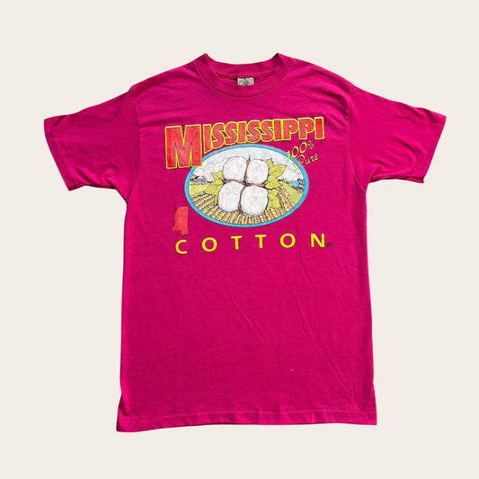 Vintage 90s USA Mississippi cotton farming agriculture souvenir t-shirt