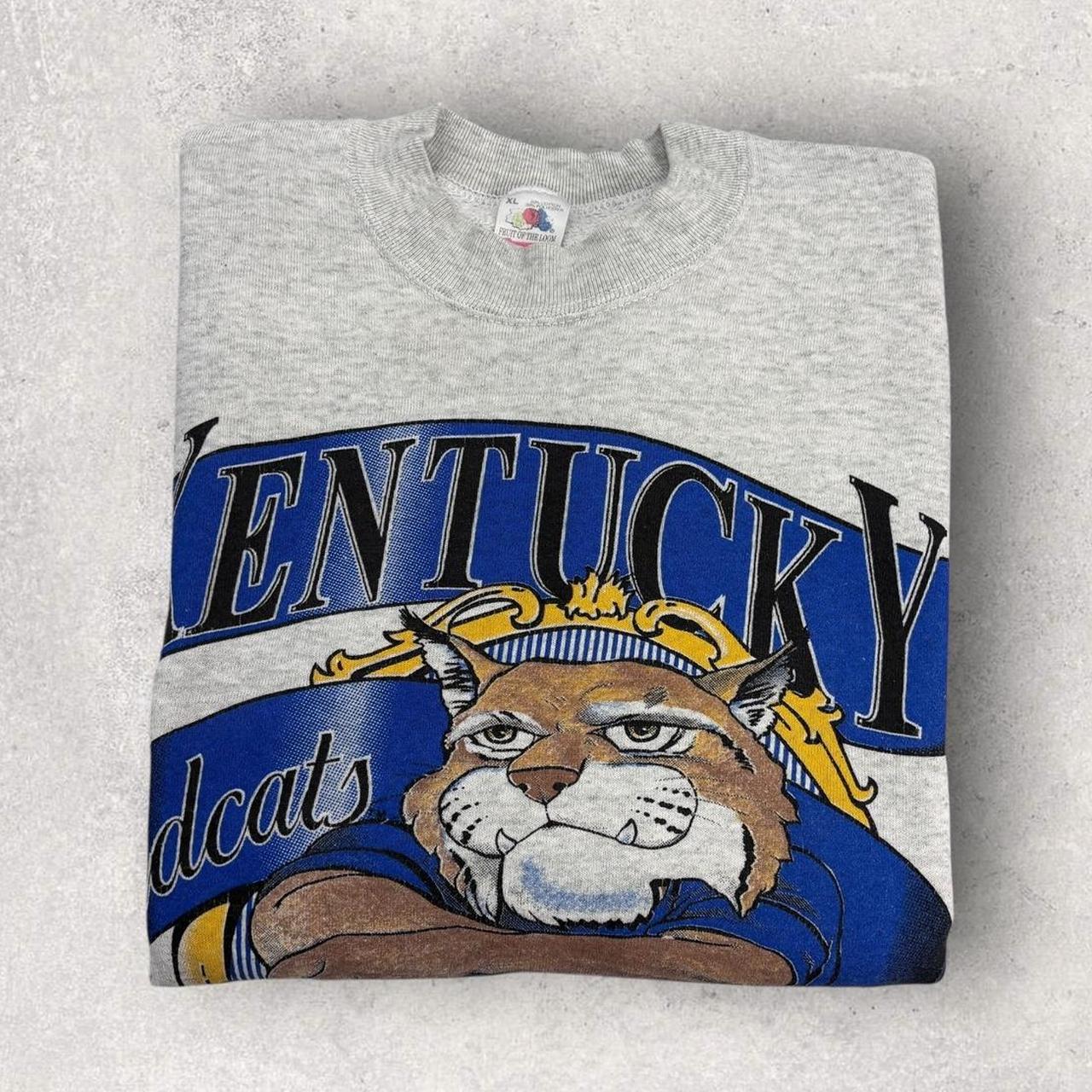 Vintage 90s USA university of Kentucky wildcats varsity mascot graphic sweatshirt