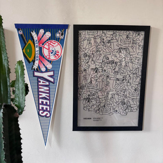 Vintage 90s USA New York Yankees MLB baseball pennant