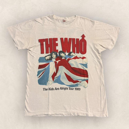 Vintage 80s The Who the kids are alright UK tour rock band graphic t-shirt