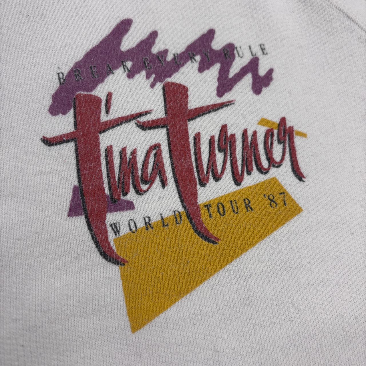 Vintage 80s USA Tina Turner break every rule World Tour 1987 musician graphic band sweatshirt