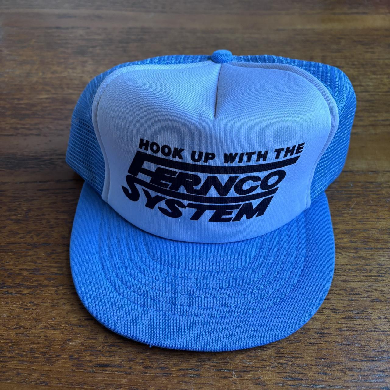 Vintage 90s USA Fernco System plumbing construction workwear trucker cap