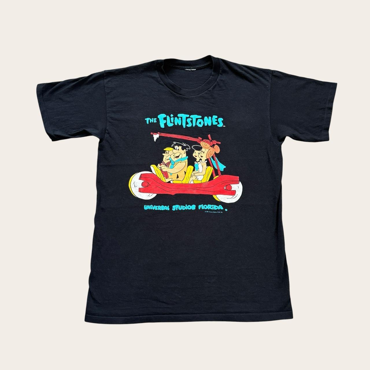 Vintage 90s The Flintstones Universal Studios Florida theme park cartoon t-shirt