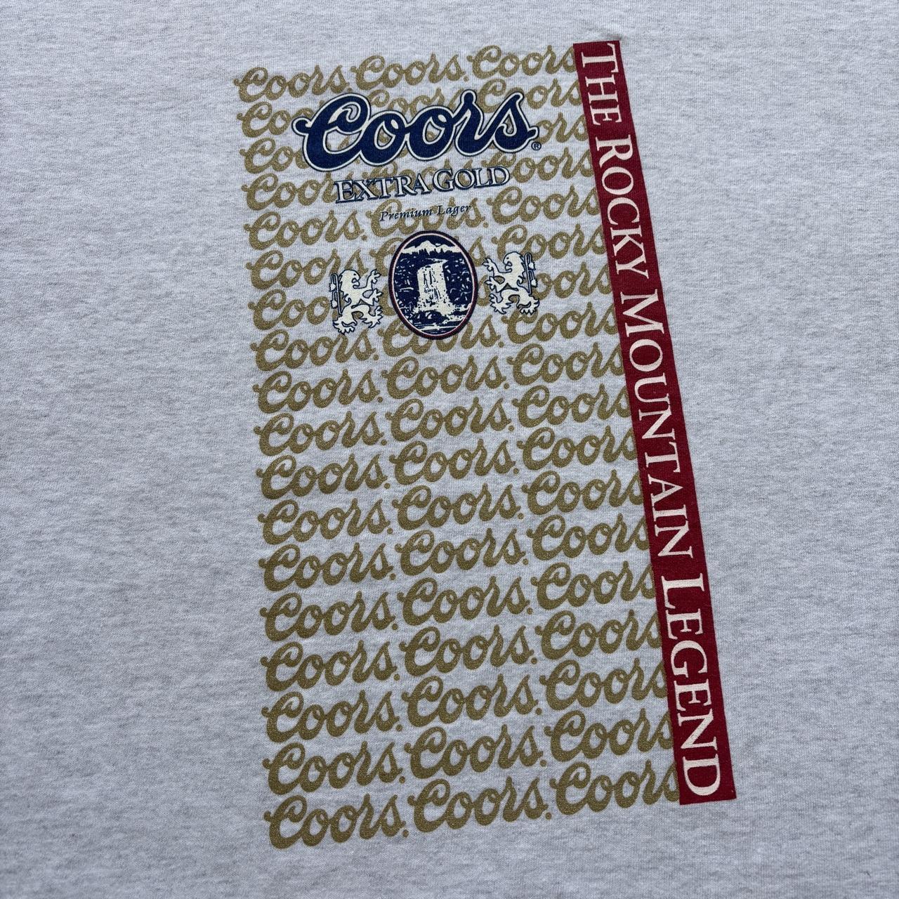 Vintage 90s USA Coors beer extra gold premium lager promotional t-shirt