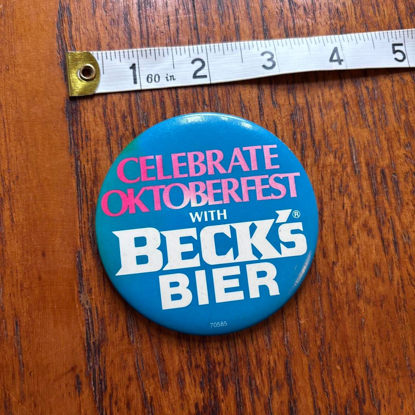 Vintage 80s USA Oktoberfest with Beck’s beer promotional pin badge
