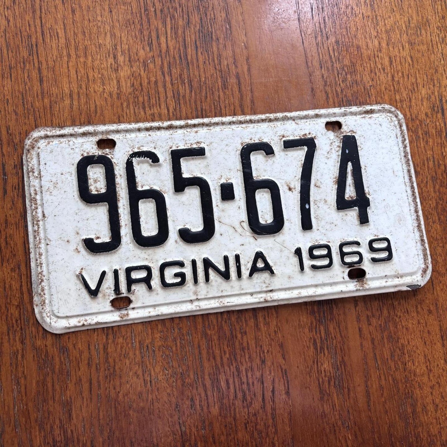 Vintage 60s USA Virginia state car automobile American license plate