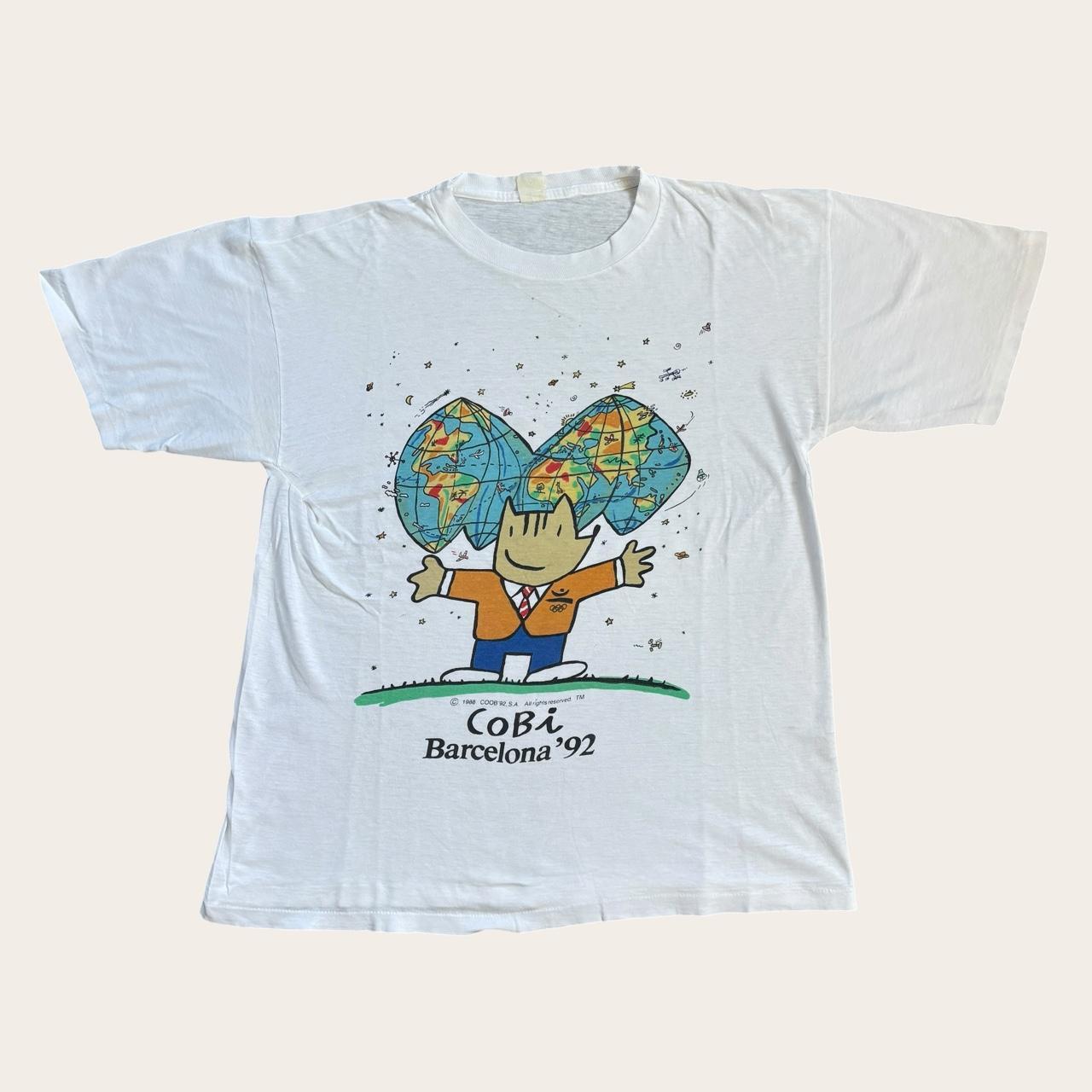 Vintage Barcelona Olympics ‘92 summer games athletics Cobi mascot t-shirt