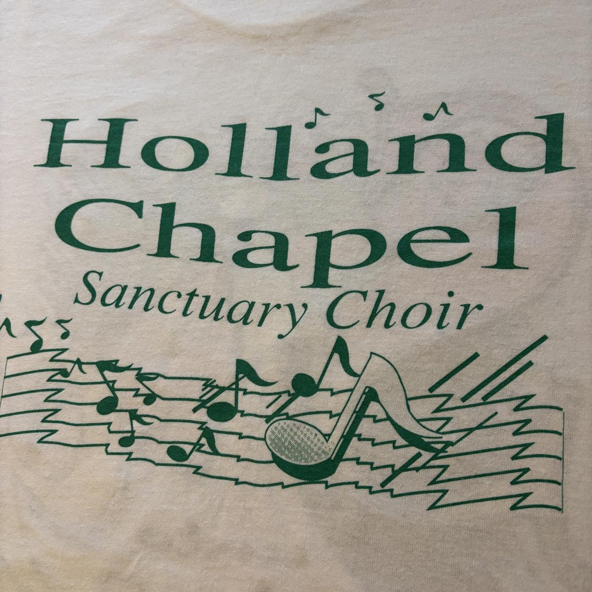 Vintage 90s USA Christian sing unto the lord Jesus Holland Chapel choir t-shirt