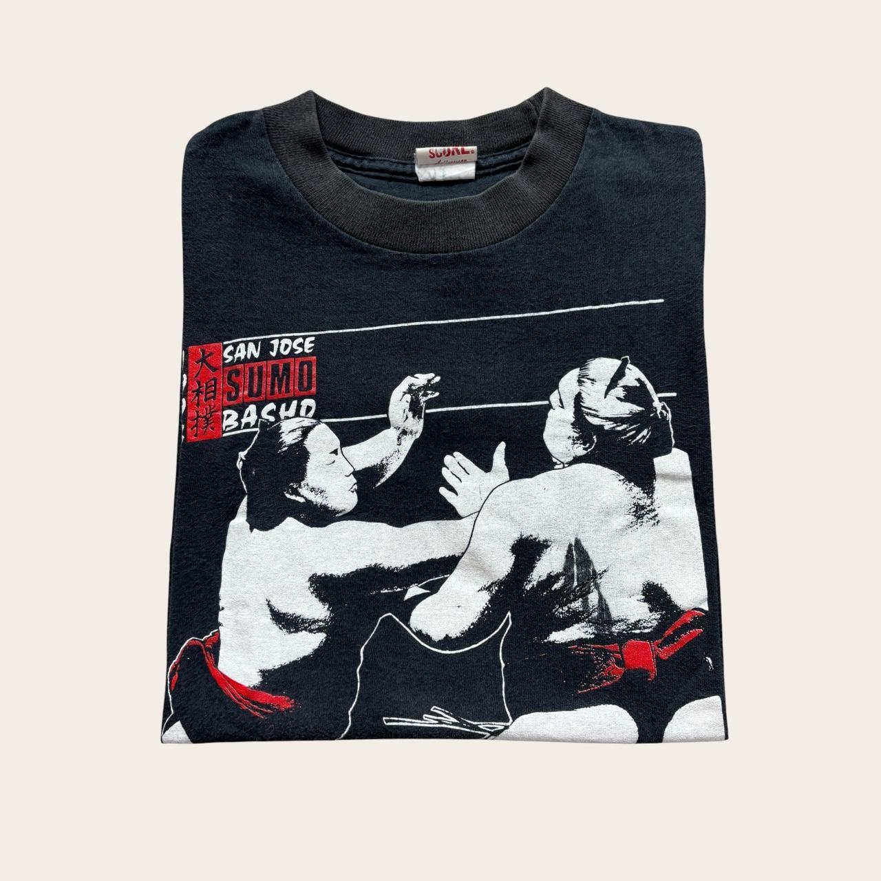 Vintage 90s USA San Jose sumo wrestling basho Japan cultural festival t-shirt