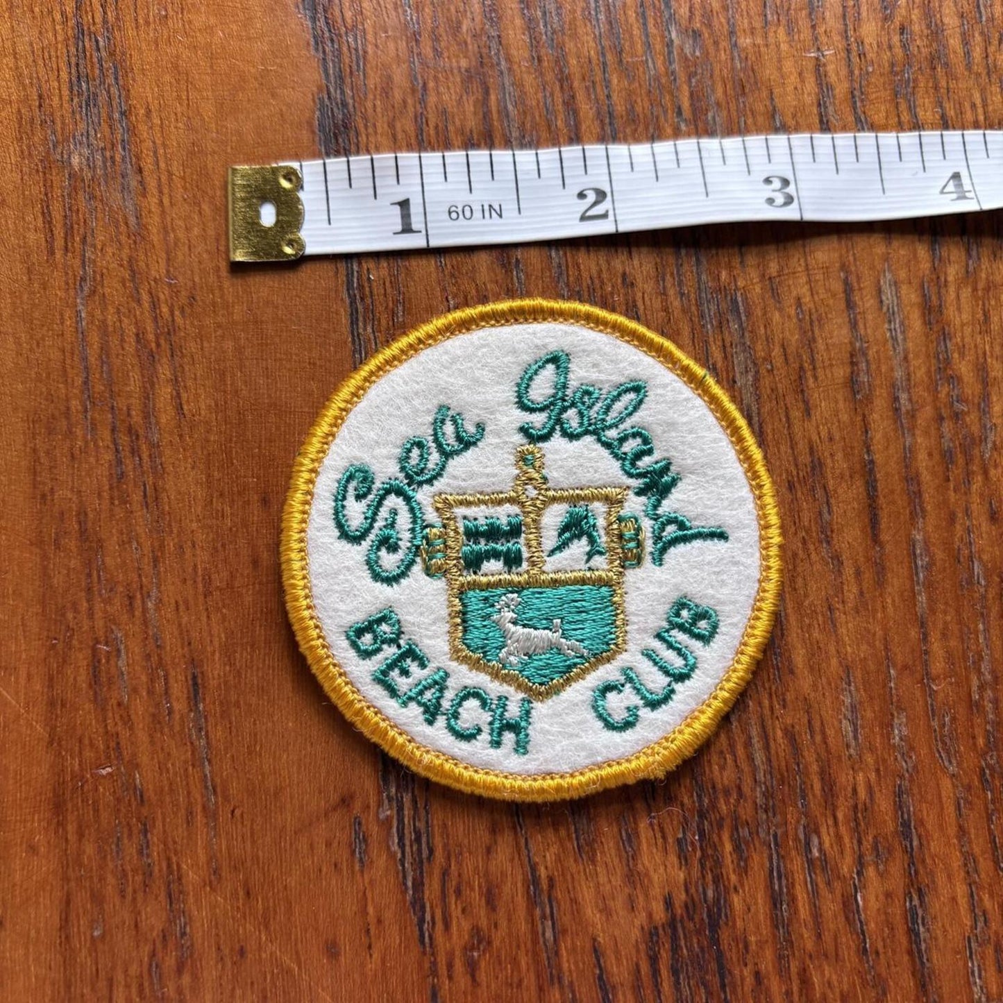 Vintage 90s USA sea island beach club Georgia embroidered patch