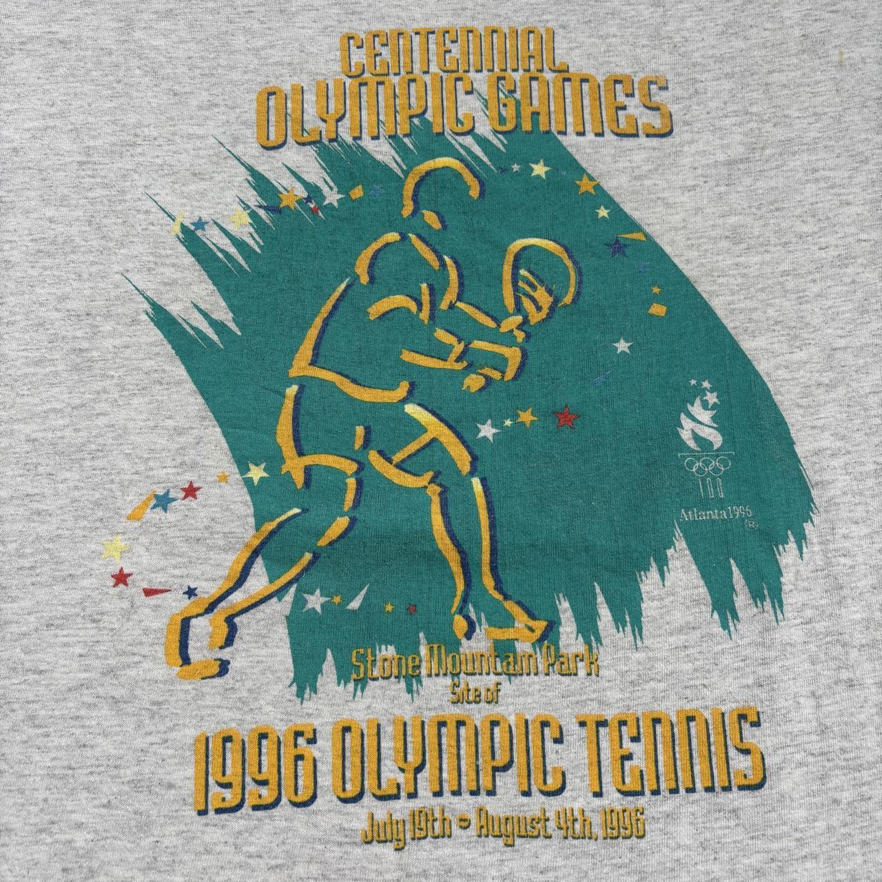 Vintage 90s USA Atlanta Olympics summer games tennis t-shirt