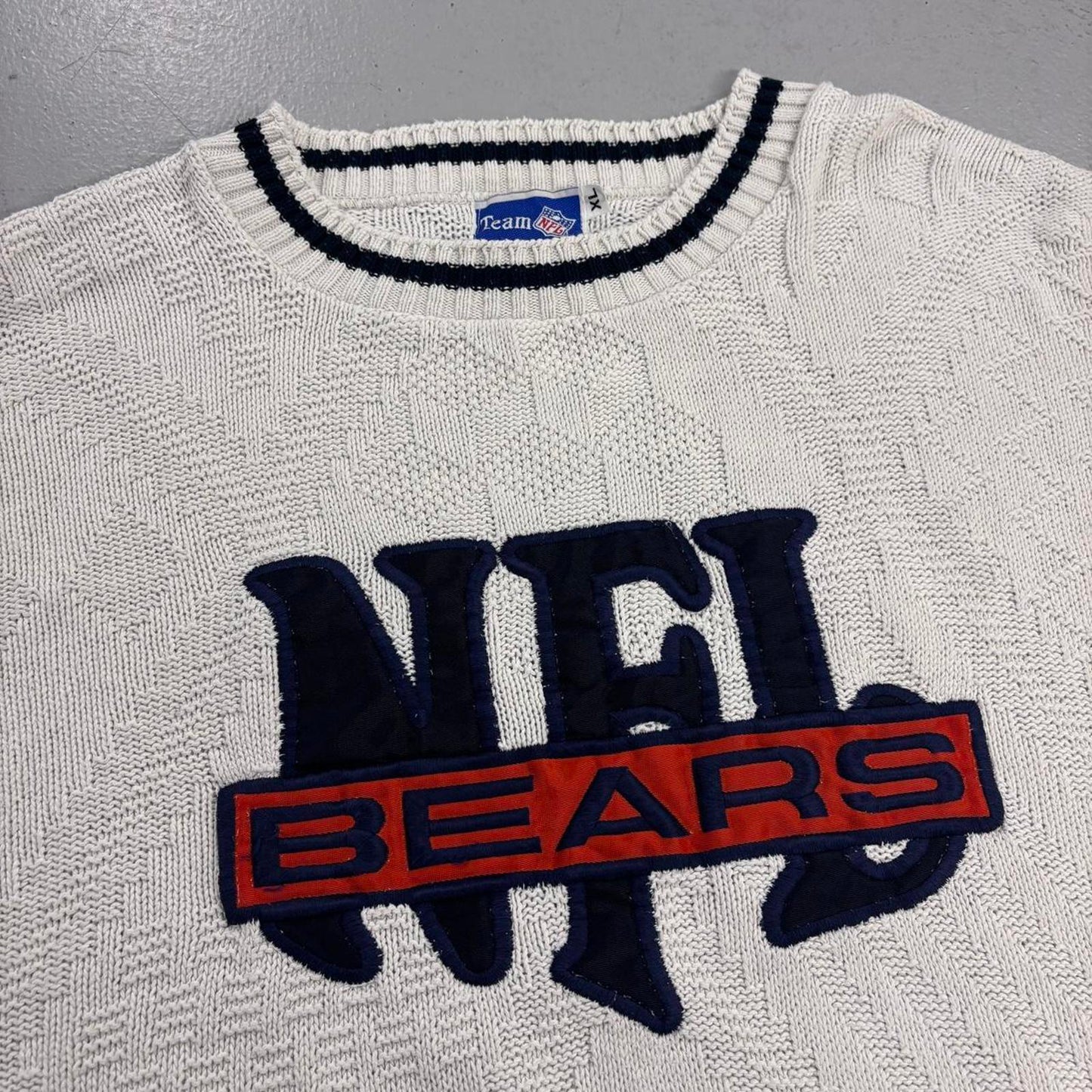 Vintage 90s USA Chicago Bears NFL American Football knitted jumper