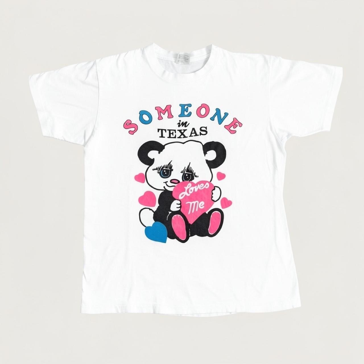 Vintage 90s USA someone in Texas love me souvenir teddy t-shirt