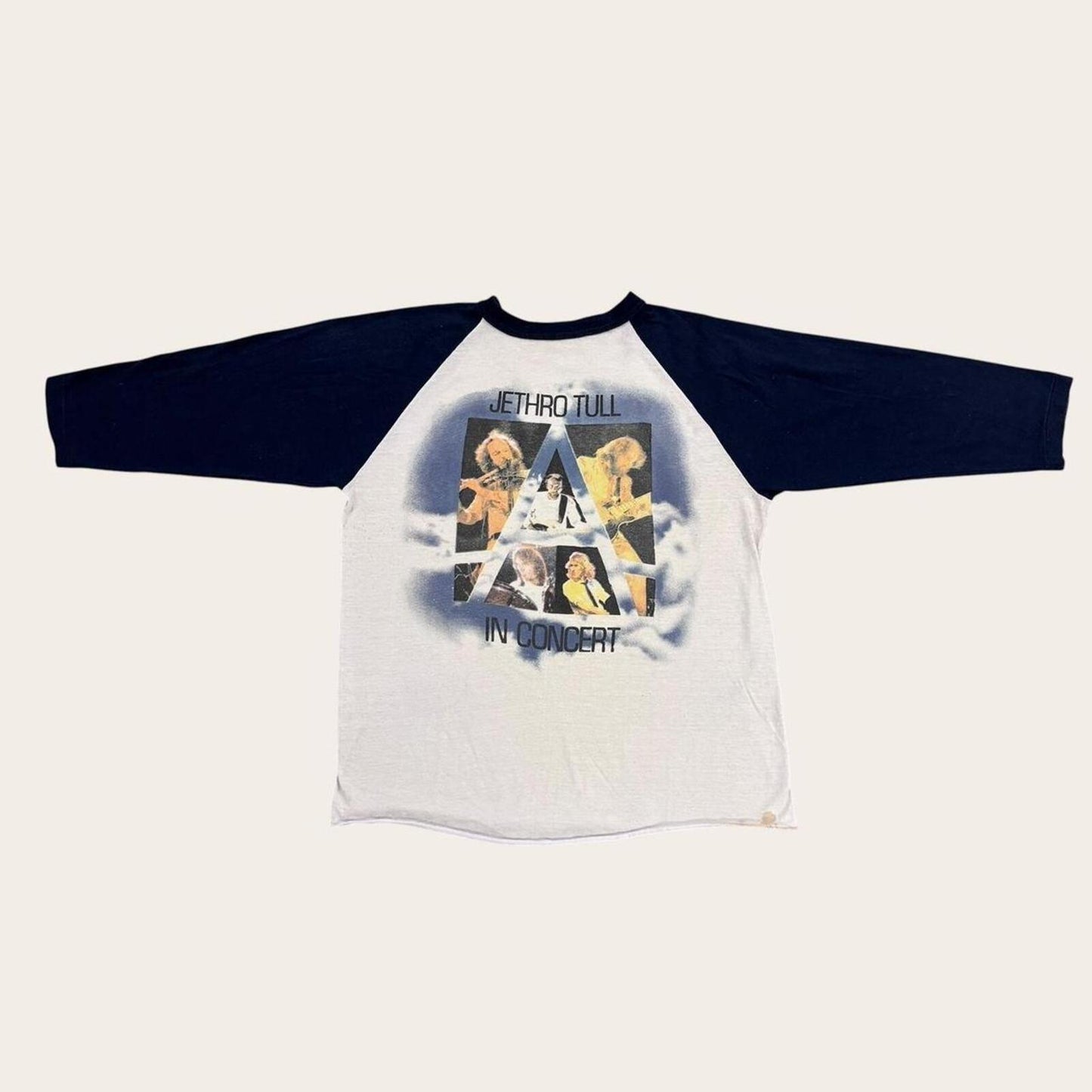Vintage 80s Jethro Tull in concert rock music raglan band t-shirt