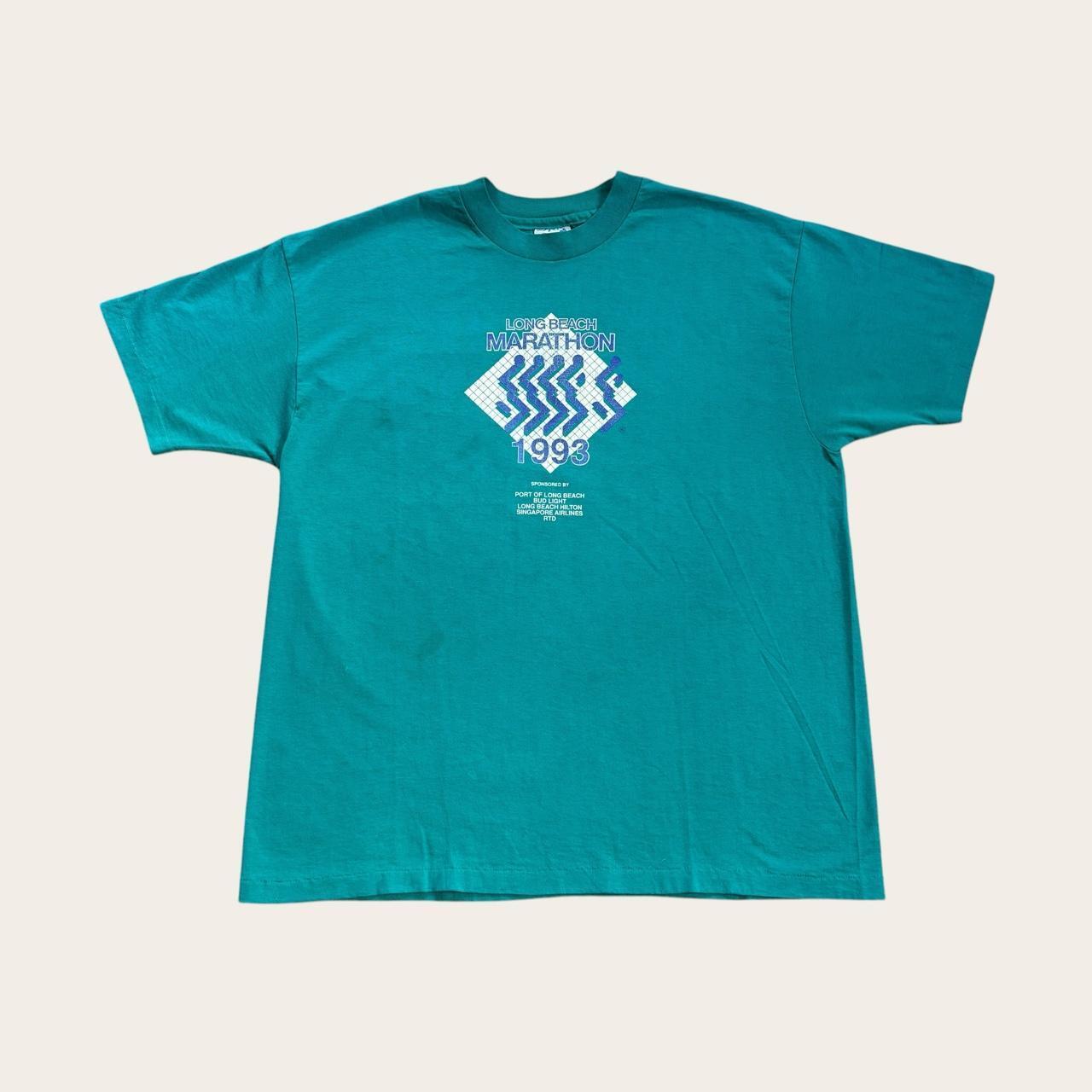 Vintage Long Beach Marathon ‘93 California race running t-shirt