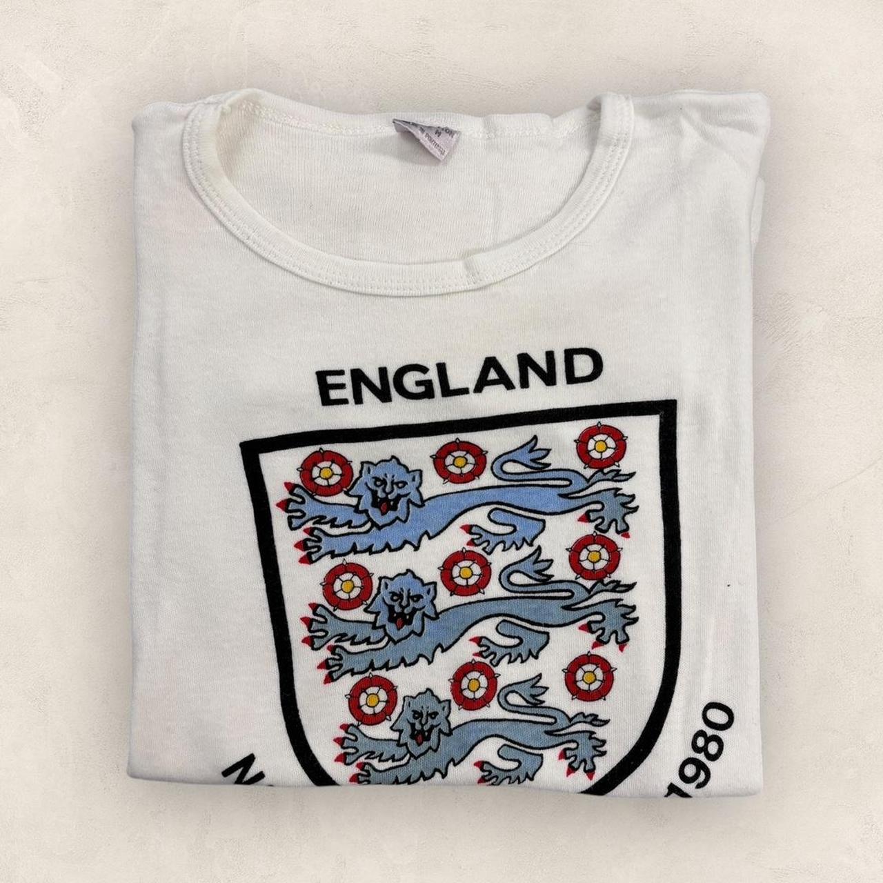 Vintage 80s England Nations Cup Italy 1980 European Championships football tournament t-shirt