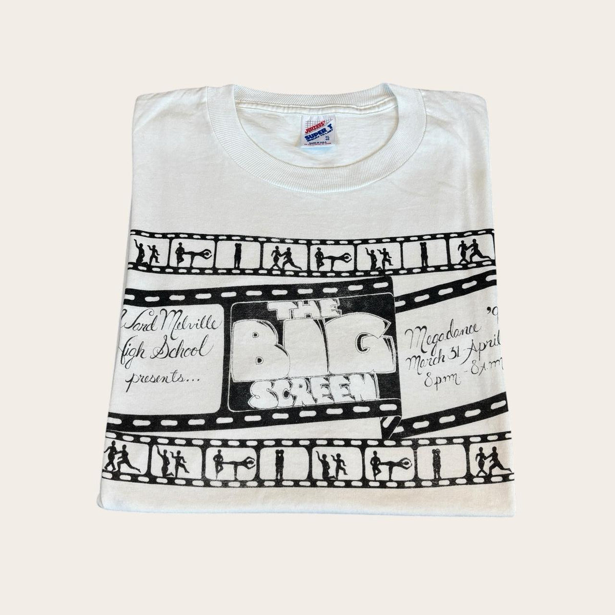 Vintage 90s USA the big screen cinema megadance Melville high school t-shirt