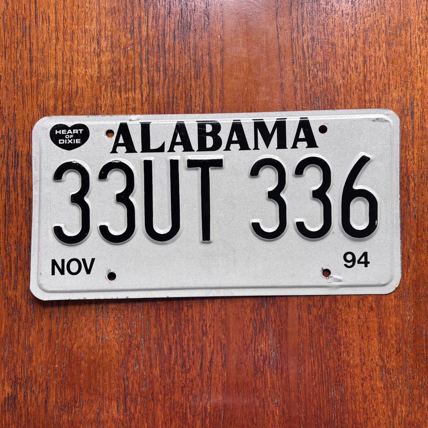 Vintage 90s USA Alabama state heart of Dixie American license plate