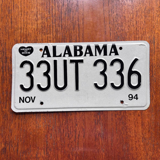 Vintage 90s USA Alabama state heart of Dixie American license plate