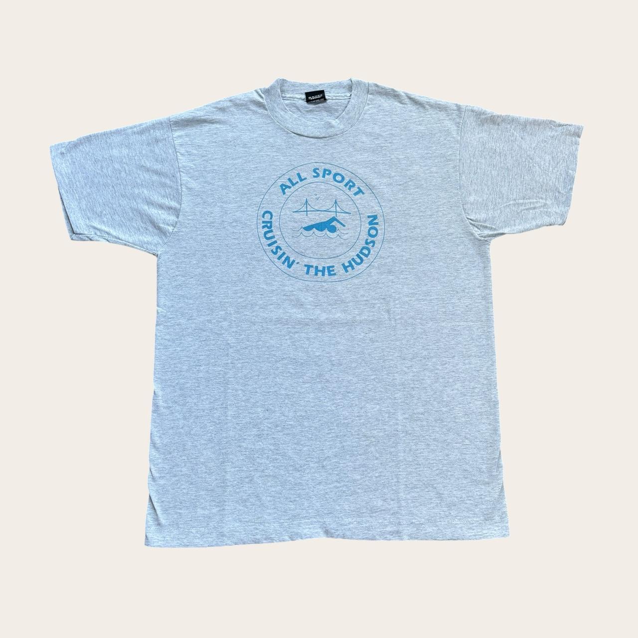 Vintage 90s USA swimming cruising the Hudson New York souvenir t-shirt