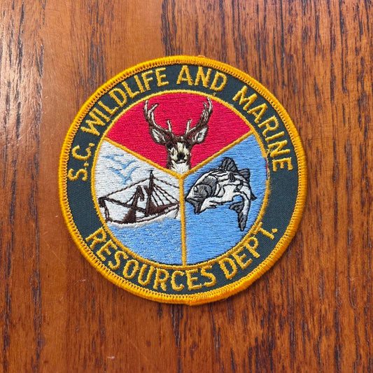Vintage 90s USA South Carolina wildlife and marine department embroidered patch