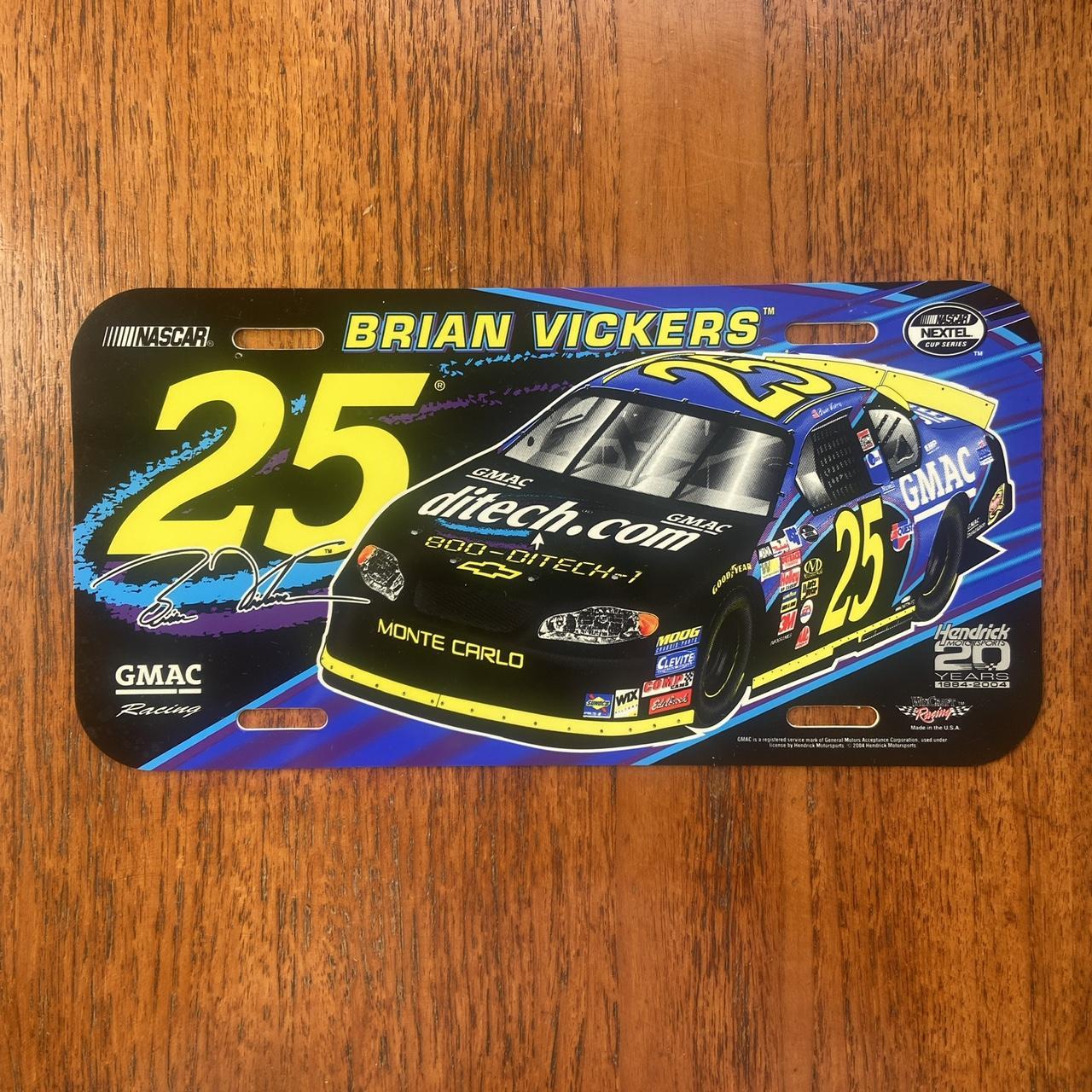 Vintage Y2K USA NASCAR Brian Vickers Chevrolet motorsport American license plate