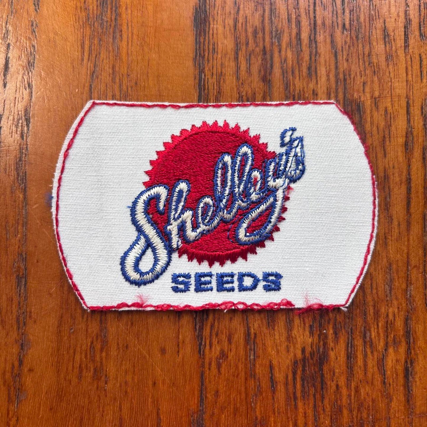 Vintage 90s USA Shelley’s Seeds gardening agriculture embroidered patch