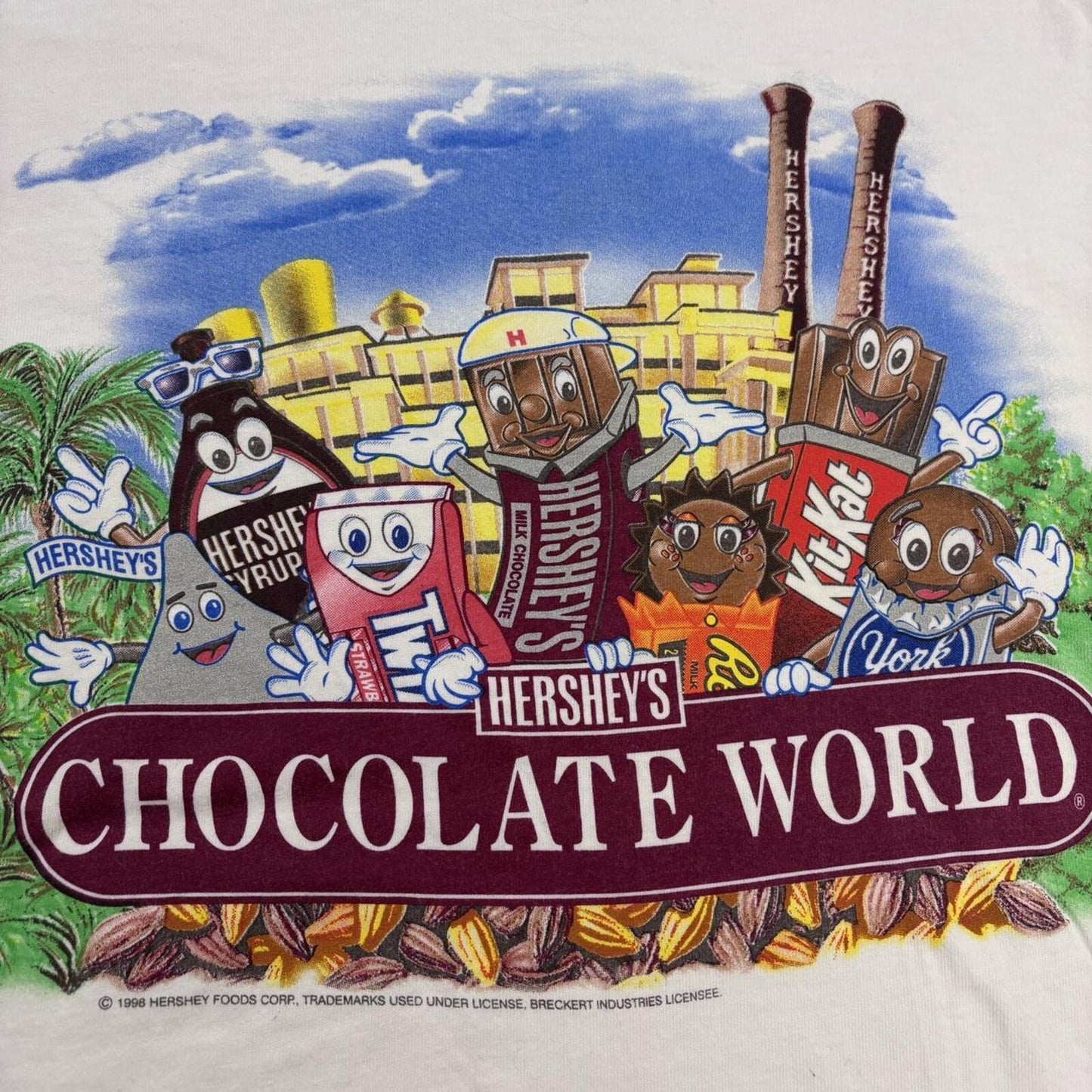 Vintage 90s USA Hershey’s chocolate world Pennsylvania souvenir t-shirt