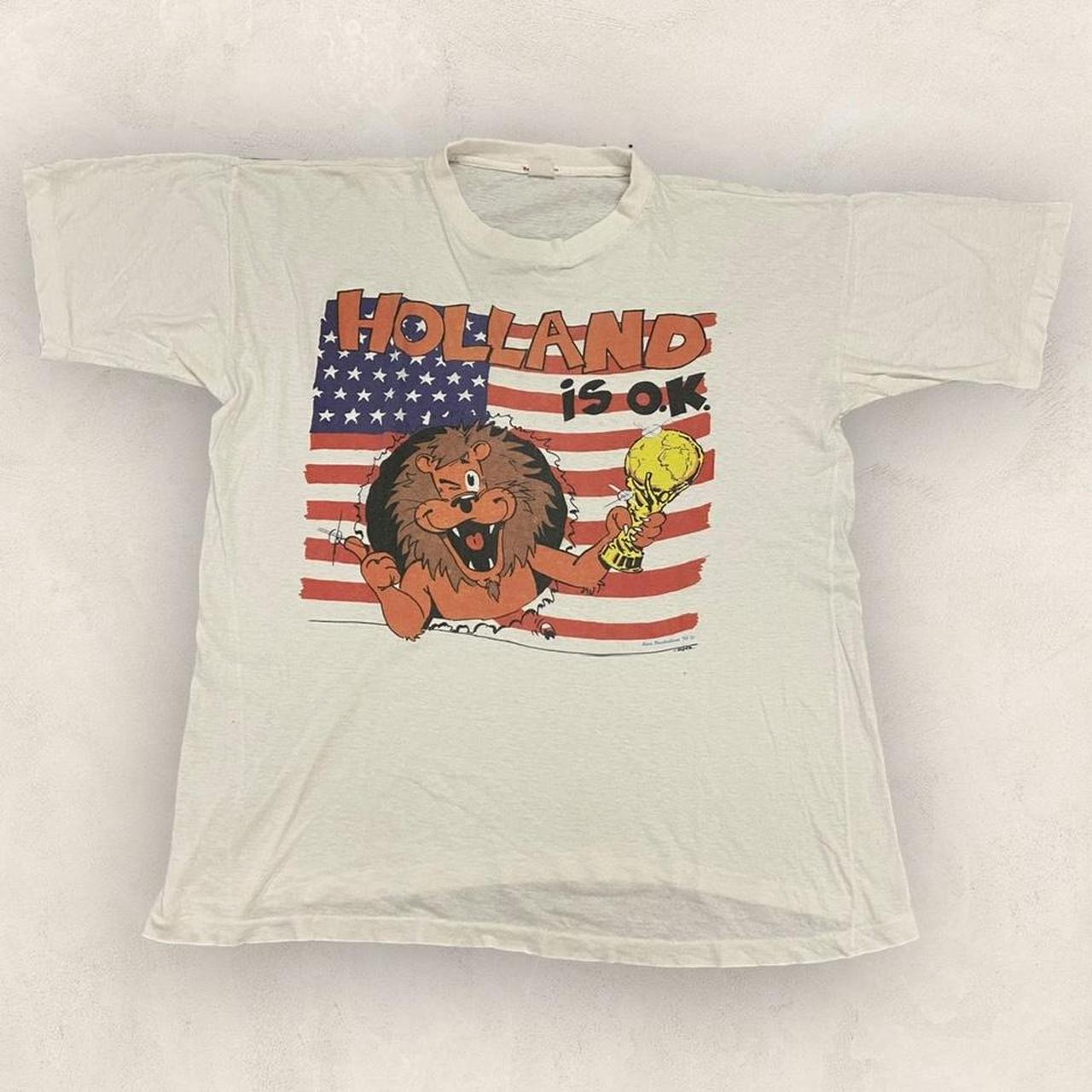 Vintage 90s USA World Cup 94 football tournament Team Holland Netherlands graphic t-shirt