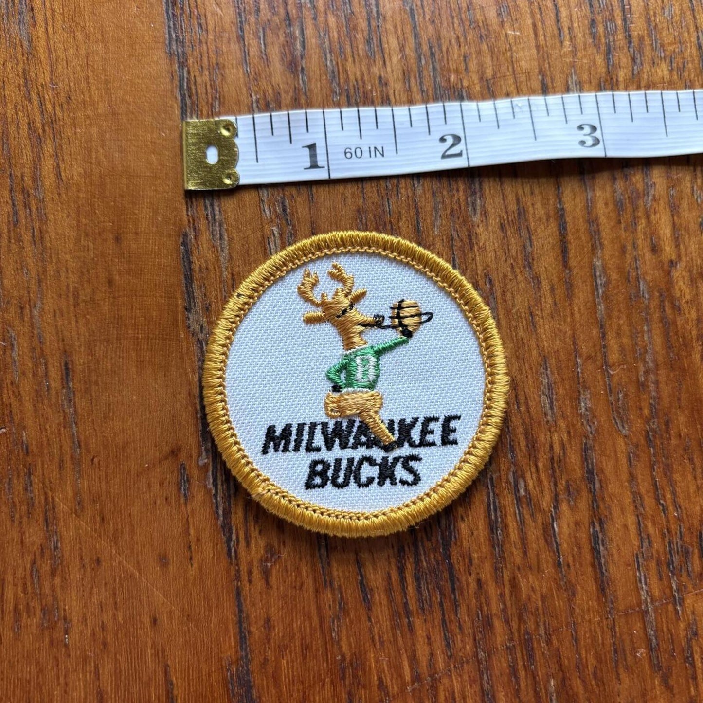 Vintage 80s USA Milwaukee Bucks NBA basketball embroidered patch