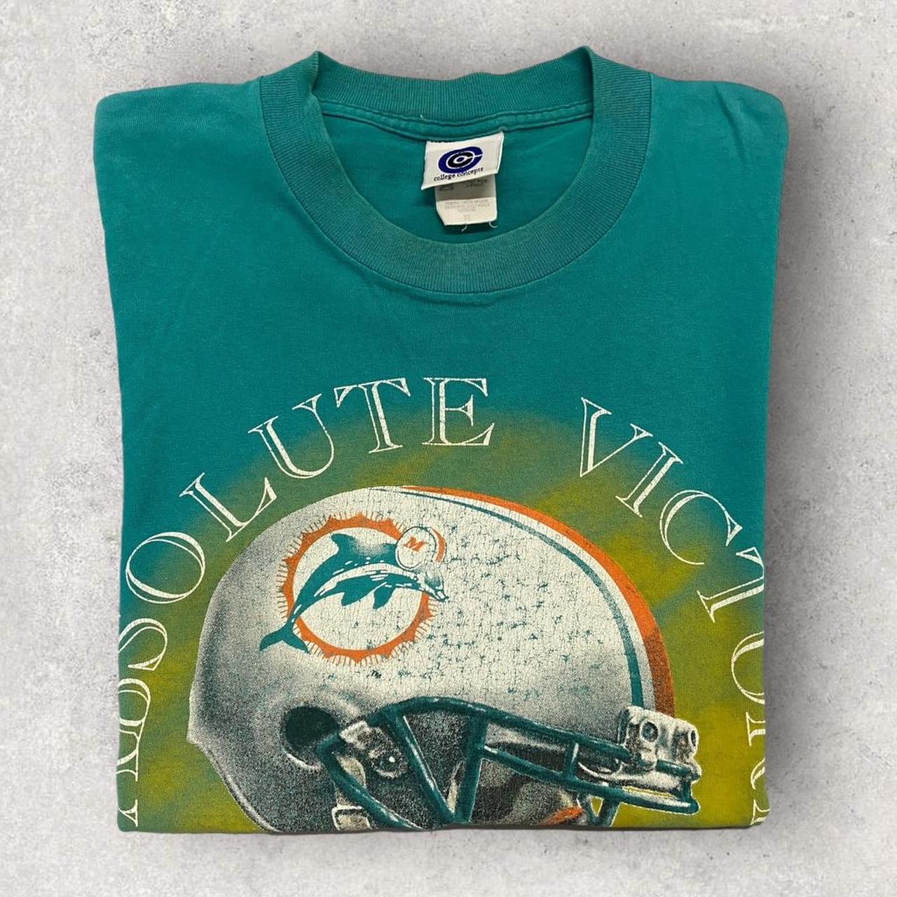 Vintage 90s USA Miami Dolphins Florida NFL American Football graphic t-shirt