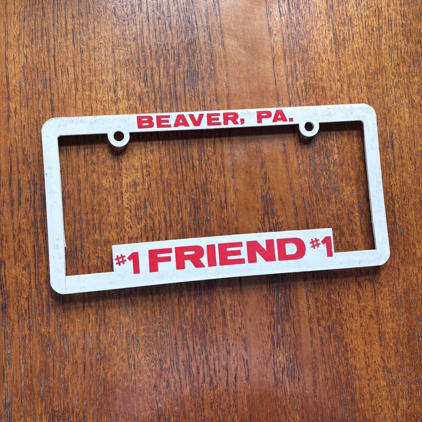 Vintage 90s USA Beaver Pennsylvania American license plate holder