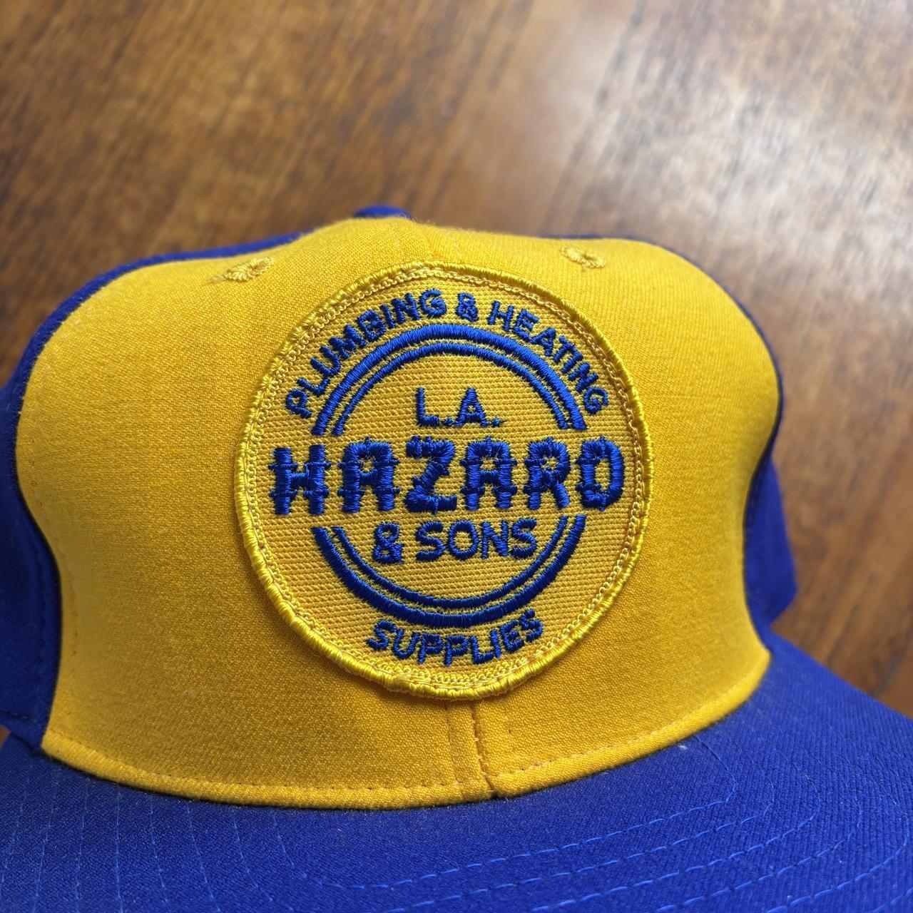 Vintage 90s Hazard & Sons plumbing Los Angeles construction workwear trucker cap