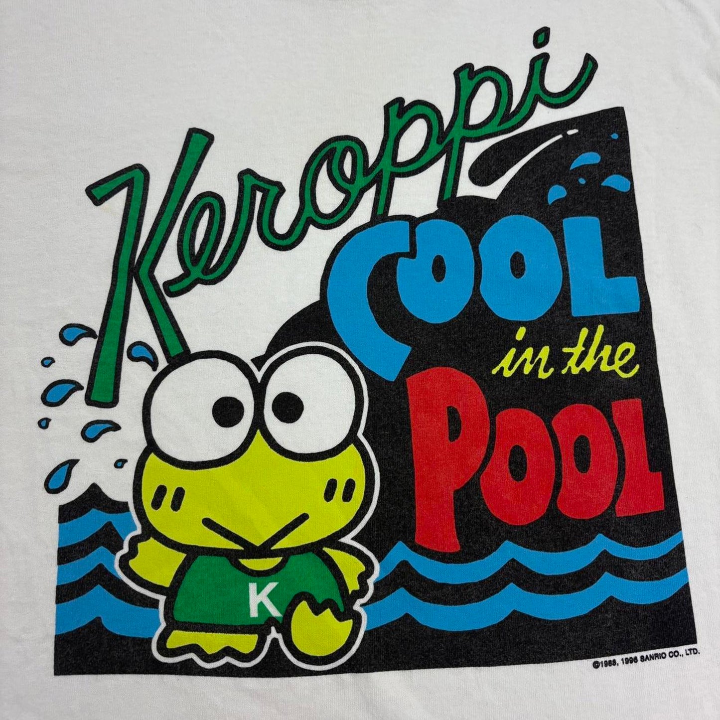 Vintage 90s Hello Kitty Sanrio Kero Kero Keroppi cartoon promotional t-shirt