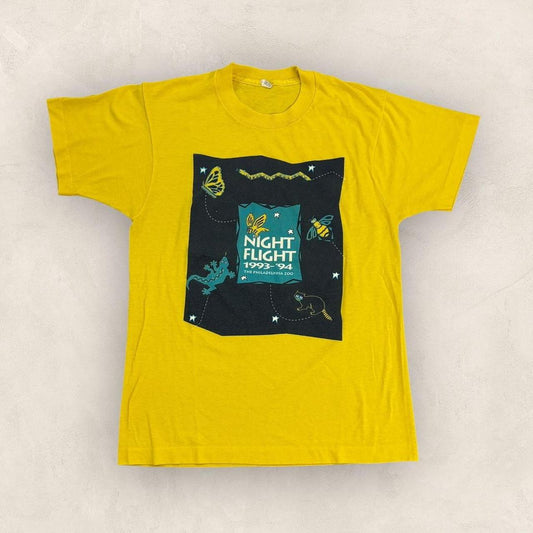 Vintage 90s USA Philadelphia Zoo night flight nature wildlife graphic t-shirt