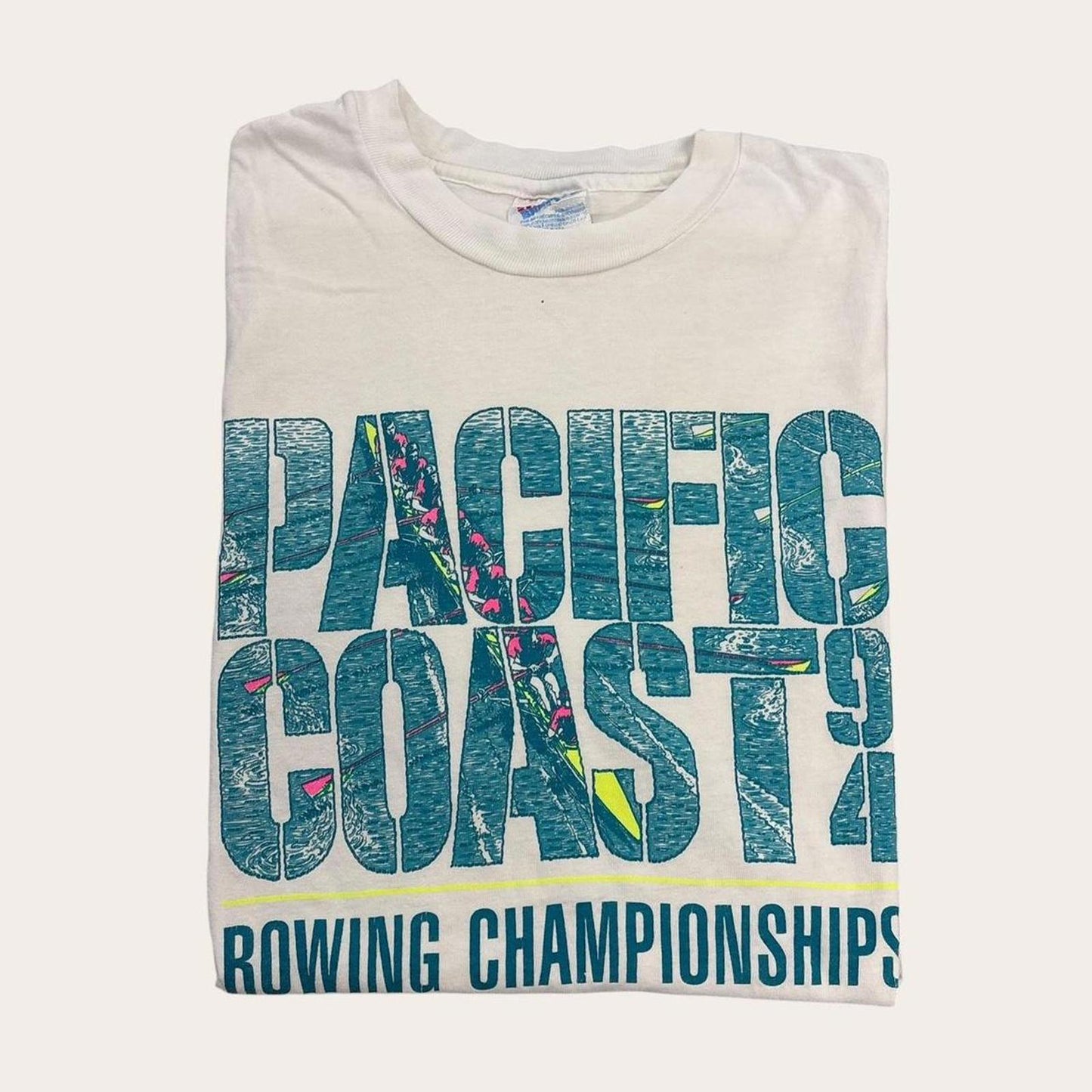 Vintage 90s USA Pacific Coast rowing championships California graphic t-shirt