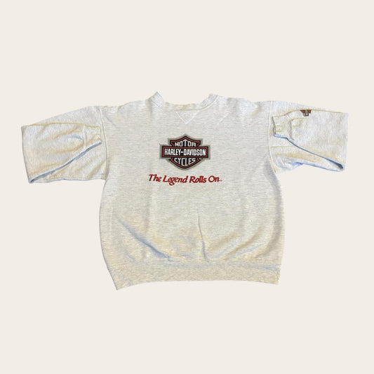 Vintage 90s USA Harley Davidson motorcycles motorbike embroidered sweatshirt