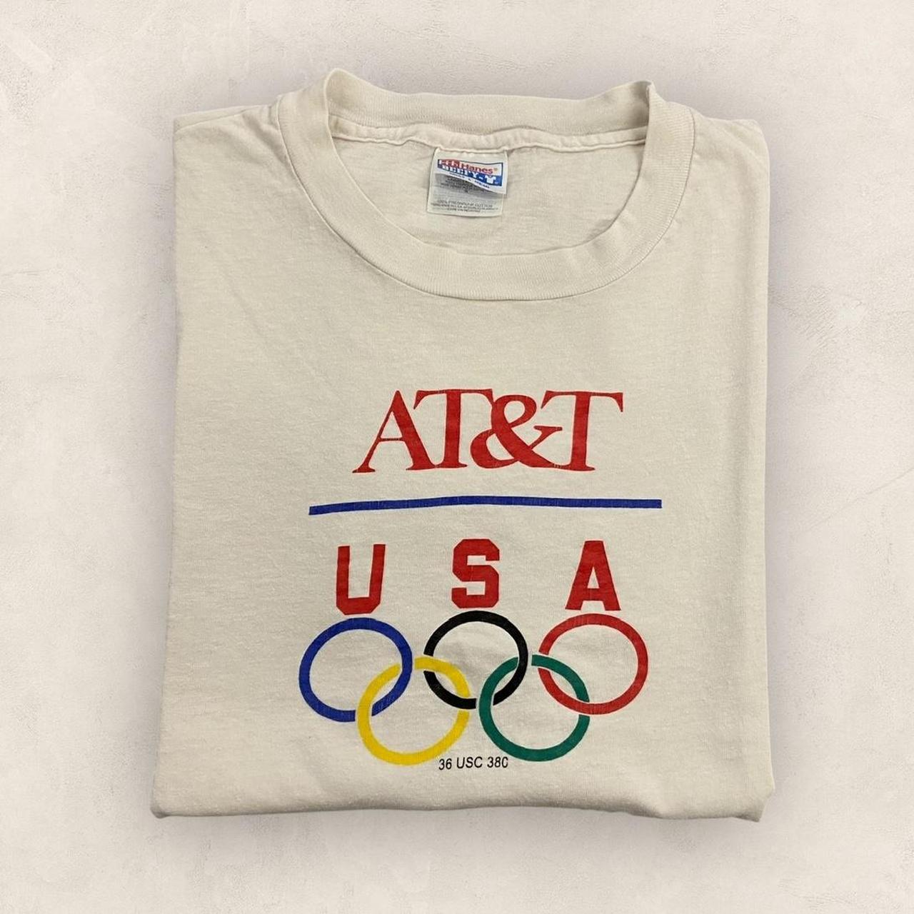 Vintage 90s USA Atlanta Olympics summer games AT&T sponsor athletics graphic t-shirt