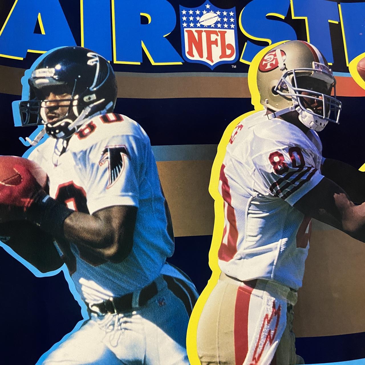 Vintage 90s USA NFL American Football League leading receivers wide receiver promotional poster