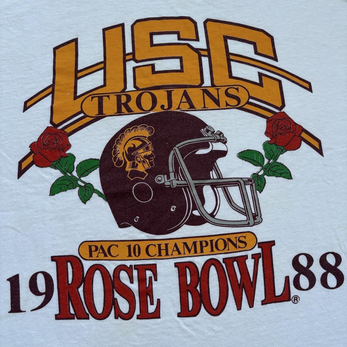 Vintage 80s USC Trojans rose bowl American Football university varsity t-shirt