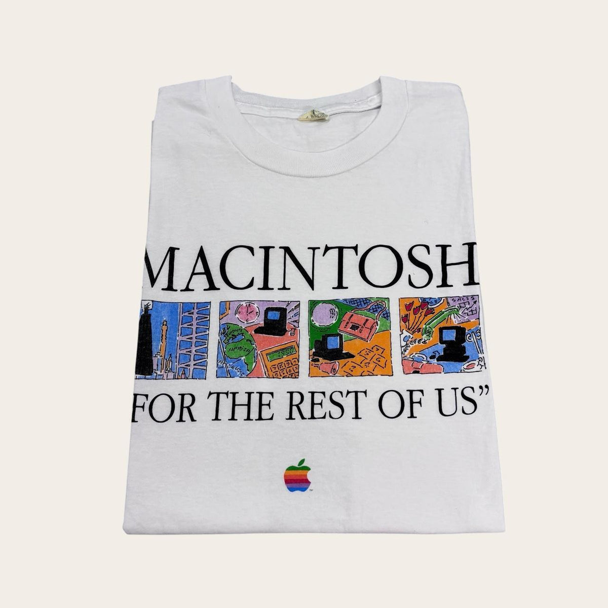 Vintage 80s USA Apple Macintosh computers technology dead stock t-shirt