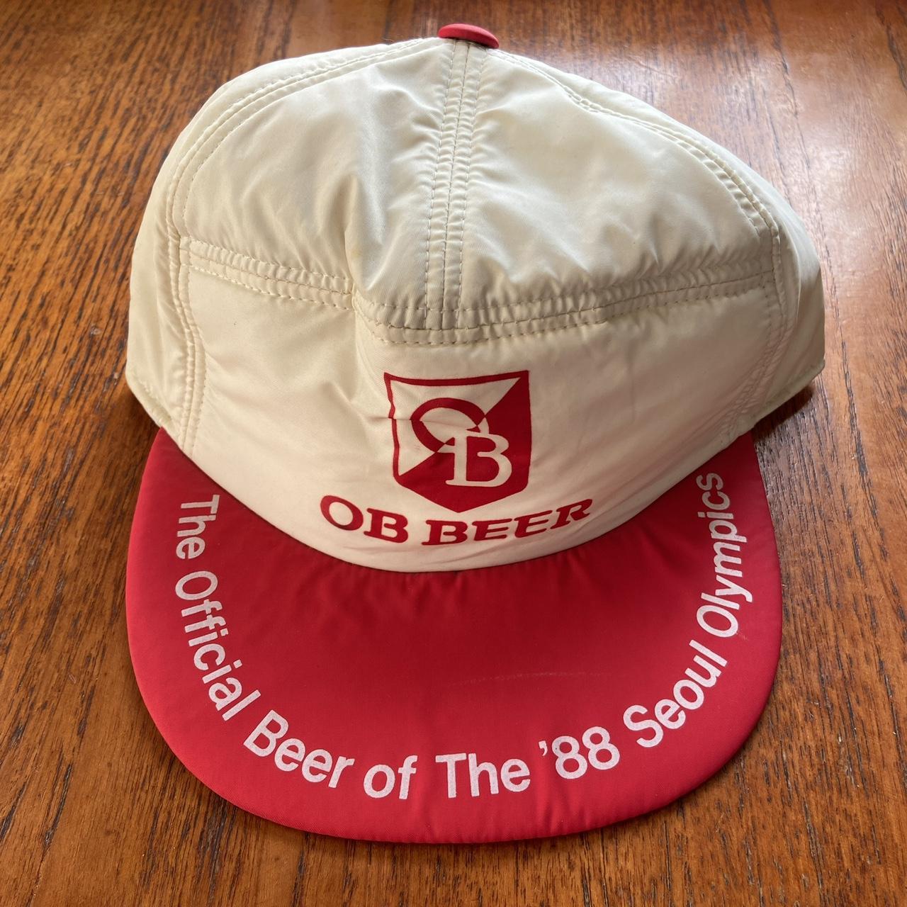 Vintage 80s OB Beer Seoul Olympics South Korea summer games athletics nylon cap