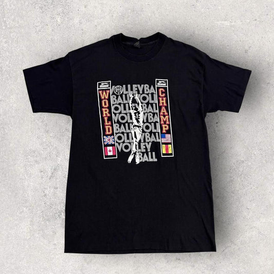 Vintage 90s USA Slazenger volleyball tournament graphic t-shirt