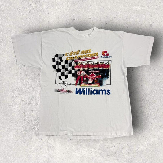 Vintage 90s USA Formula One Team Williams World Champions motor sport t-shirt