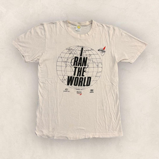 Vintage 80s USA Live Aid Sport Aid charity graphic t-shirt