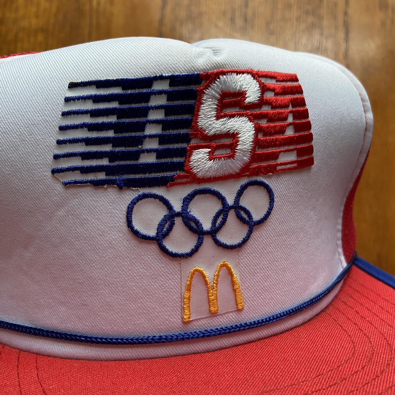 Vintage 80s USA Olympics summer games athletics McDonald’s graphic trucker cap