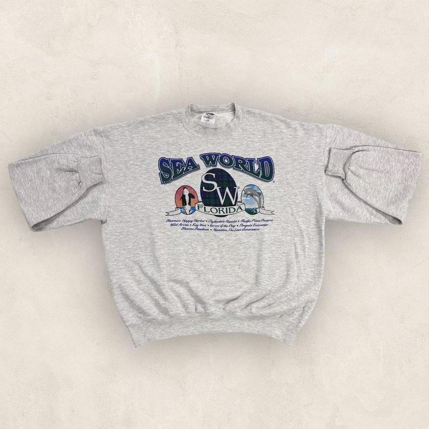 Vintage 90s USA Sea World Florida theme park Shamu souvenir sweatshirt