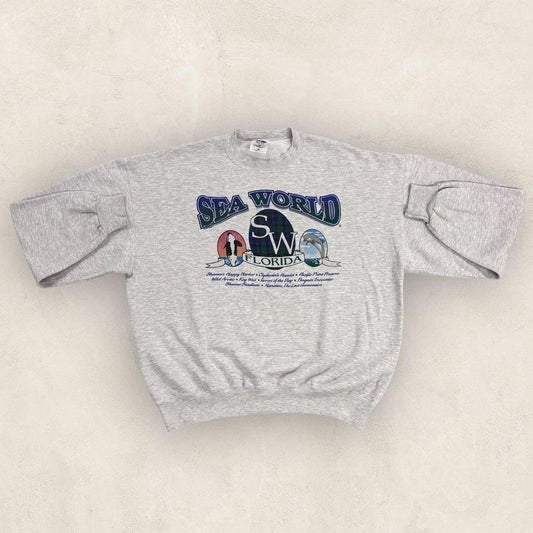 Vintage 90s USA Sea World Florida theme park Shamu souvenir sweatshirt
